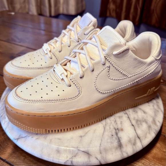 Nike Shoes - Nike Air Force 1 Sage Low LX Cream AR5409-100 Leather Low Trainer Women Sz 9